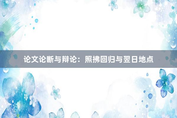 论文论断与辩论：照拂回归与翌日地点