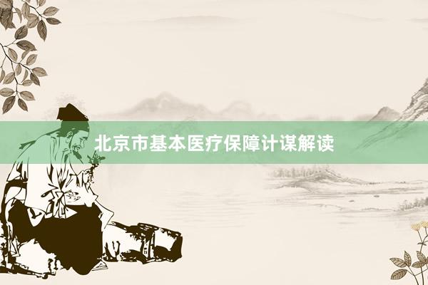 北京市基本医疗保障计谋解读