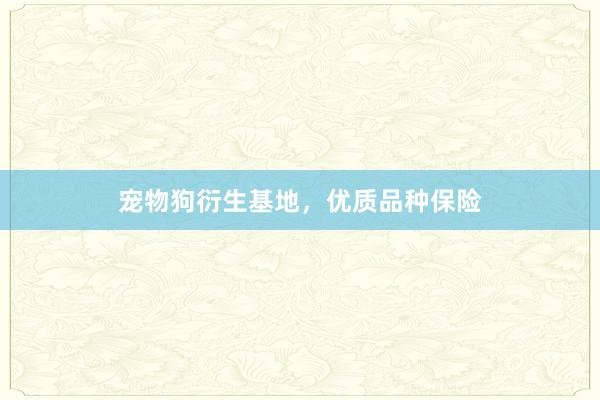 宠物狗衍生基地，优质品种保险